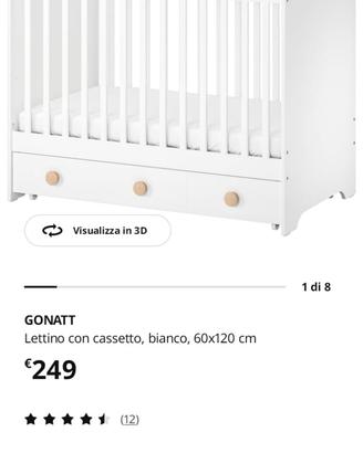 Culla-Lettino IKEA Gonatt + materasso