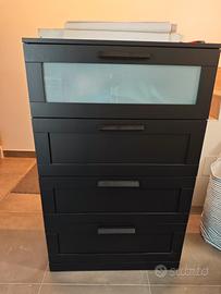 Cassettiera 4 cassetti Ikea Brimnes 78x46x124cm