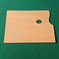 Tavolozza pittura in legno rettangolare