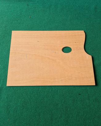 Tavolozza pittura in legno rettangolare