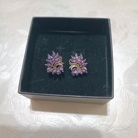 Orecchini in argento con vera Ametista 