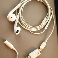 Cuffie iPhone lightning con adattatore USB C