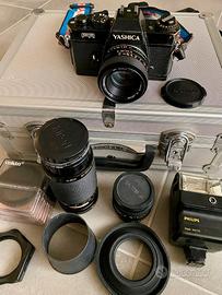 YASHICA FR + obiettivi, filtri, flash e accessori