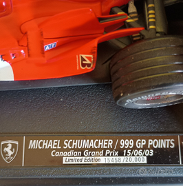 Ferrari F1 edizione limitata ~ Schumacher