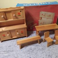 GIOCATTOLI per bambole Tinello legno vintage