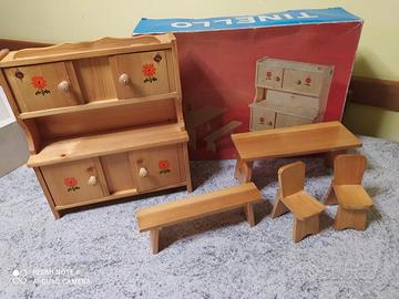 GIOCATTOLI per bambole Tinello legno vintage