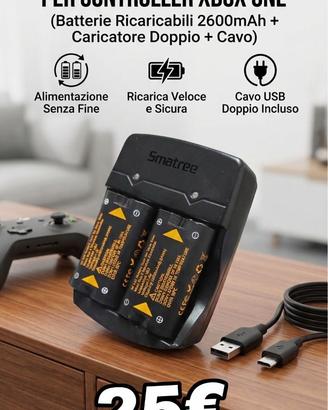 Kit Ricarica Smatree per Controller Xbox One