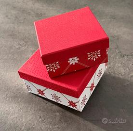 Set 2 scatole natalizie per regali o decorazioni