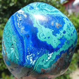 Minerali AZZURRITE e MALACHITE LUCIDATA Perù