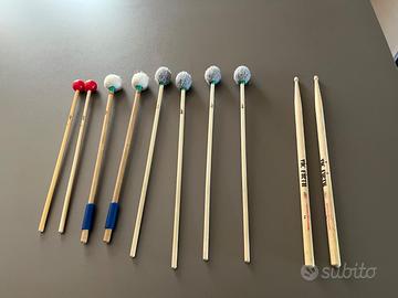 Set bacchette e mallets per percussioni