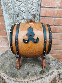 Botticella in vetro e pelle 