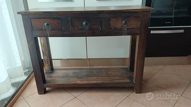 Mobiletto console in arte povera