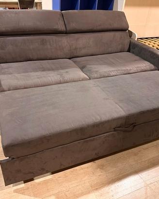 divano letto grigio nuovo