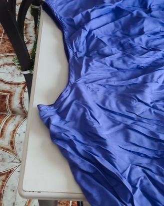 Gonna lunga cotone viola