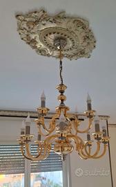 Coppia Lampadari in Ottone 