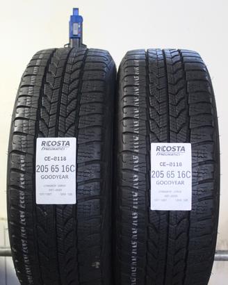 2 PNEUMATICI USATI 205 65 R16C GOODYEAR CE-0118