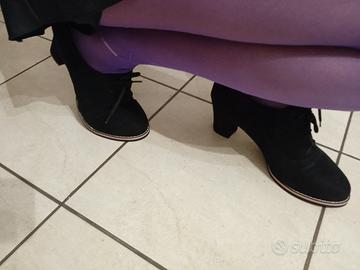 Scarpe a mocassino nere scamosciate tg.41