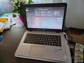 portatile hp i7 8gb ram ssd 250gb win 11