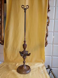 LUCERNA FIORENTINA h 62 cm, 4 fuochi, vintage