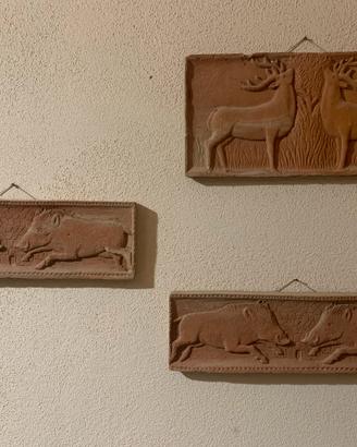 Piastrelle decorate terracotta artigianato Sardo