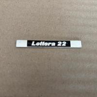 Olivetti Lettera 22 etichetta  "Lettera 22"