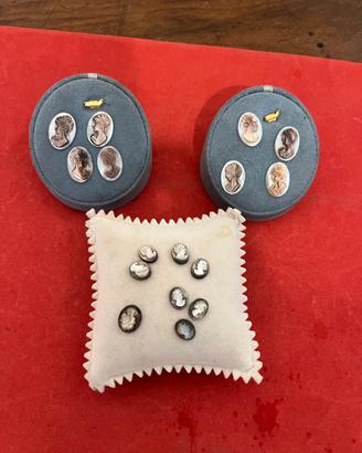 Lotto Cammei Vintage Incisi a Mano - Profilo Donna