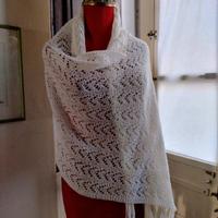 Sciarpa stola vintage fatta a mano 265X65 mai indo