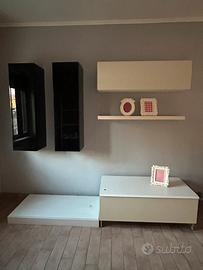 Mobili salotto moderno bianco/nero