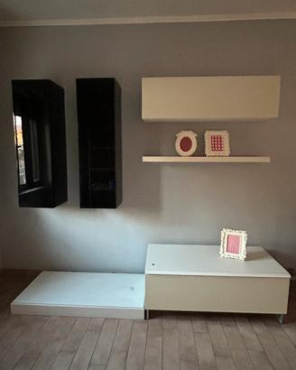 Mobili salotto moderno bianco/nero