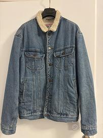 Giacca Sherpa Lee in denim blu – Taglia M