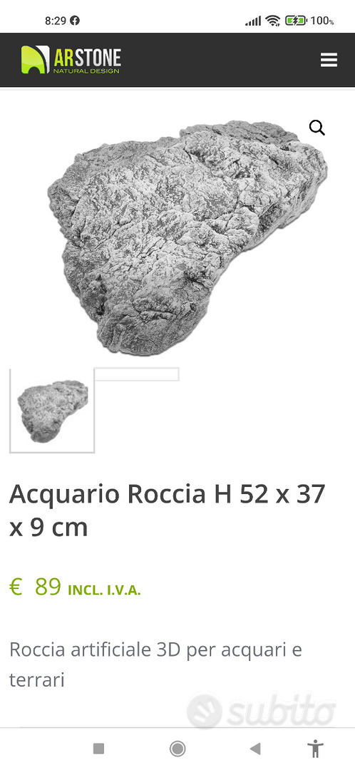 Roccia decorativa per acquario