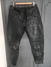 Pantaloni moto pelle nera Axo