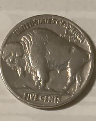 Moneta 5 Centesimi USA "Buffalo Nickel" -Anno 1937