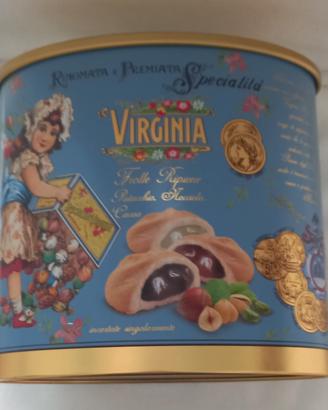 1 scatola azzurra di latta con coperchio