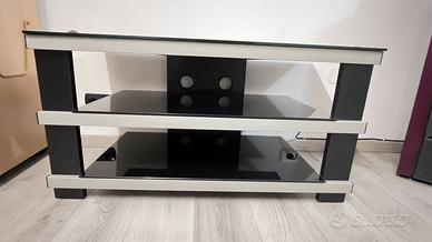 Mobile porta TV in vetro nero – design moderno
