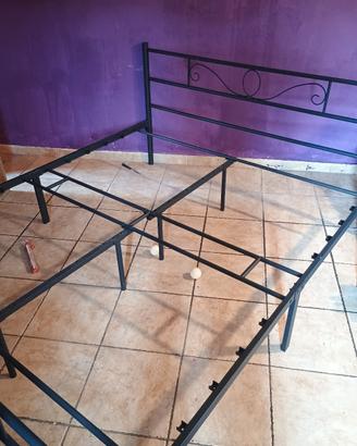 Letto matrimoniale struttura in ferro