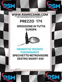 SPECCHIETTO RETROVISORE DESTRO SMART 450
