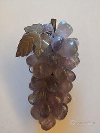 Soprammobile in ametista a forma di grappolo d'uva