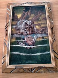 Quadro arte messicana su stoffa