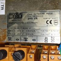 Trasformatore 200VA 24volt doppio secondario