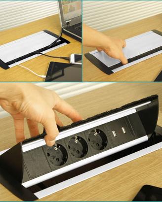 Multipresa con 4 prese Schuko (Tedesche), 2 po