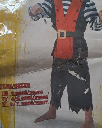carnevale costume corsaro, pirata 4/5 anni