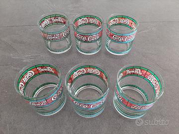 Lotto vintage 6 bicchieri Coca Cola