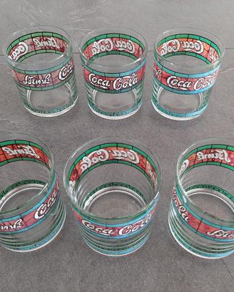 Lotto vintage 6 bicchieri Coca Cola