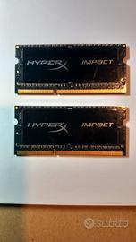 RAM 16GB (2x8GB) DDR3L 1600MHz HyperX Impact