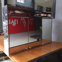 Mobile x bagno con 3 ante a specchio con luci