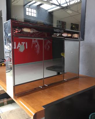 Mobile x bagno con 3 ante a specchio con luci