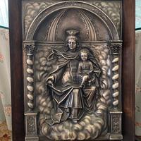 Bassorilievo Madonna con Bambino Cu100% Made in Be