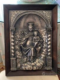 Bassorilievo Madonna con Bambino Cu100% Made in Be