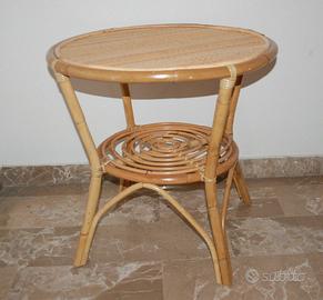 Tavolo tavolino vimini giunco giardino salotto